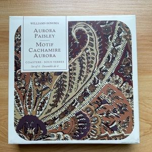 Williams Sonoma Aurora Paisley Coasters set of 4